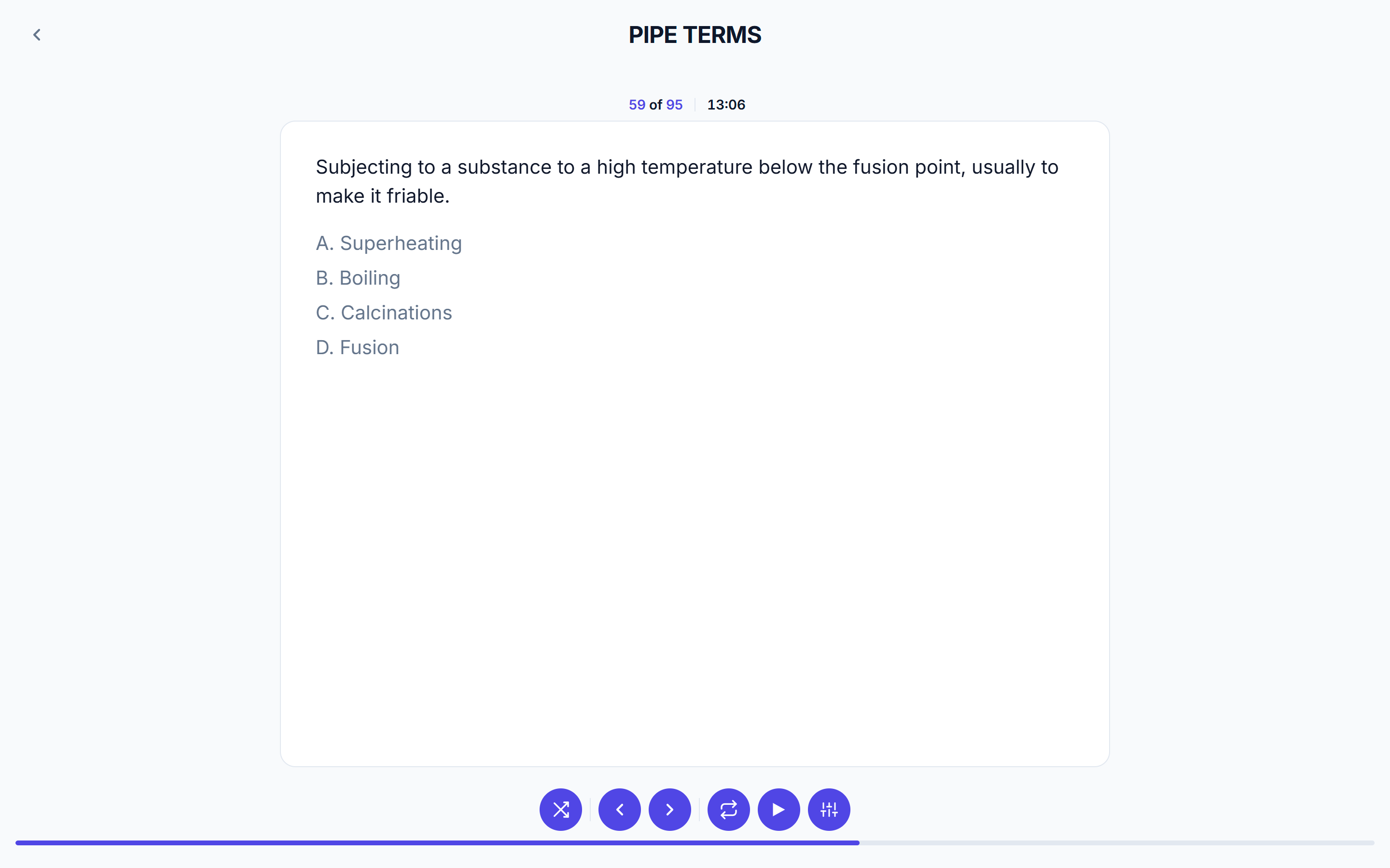 Flashcards on desktop