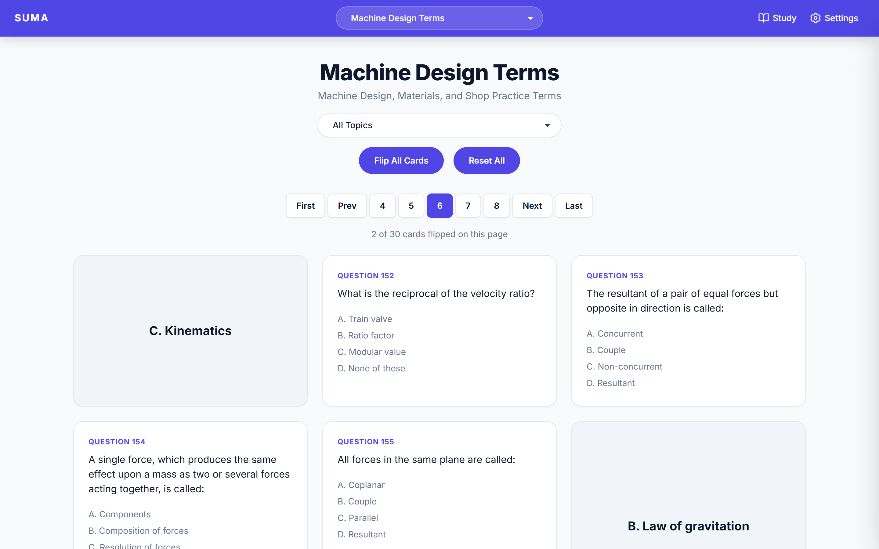 Grid view on desktop